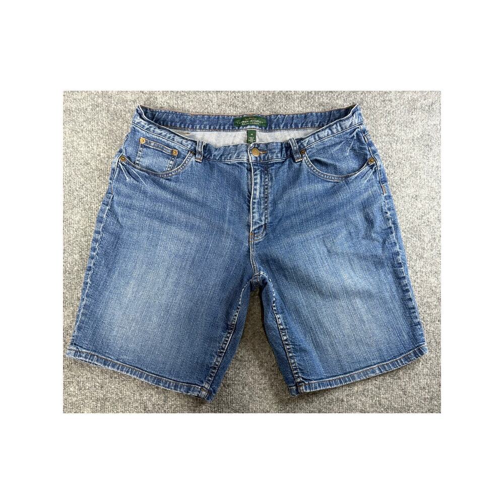 Vintage Ralph Lauren denim shorts Women's Sz 14 Classic Blue Wash light distress